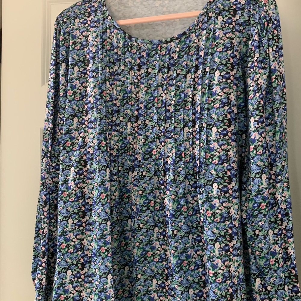 Floral Blue Women's Top
